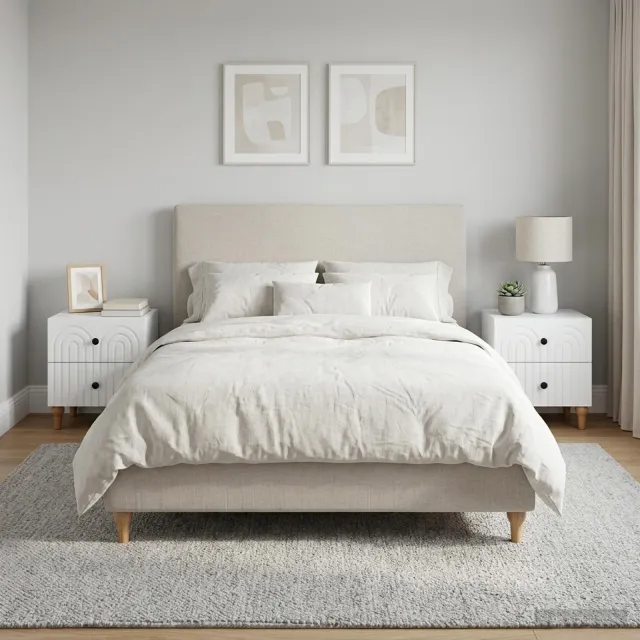 vidaXL Nachtkastje 2 st Wit 43 x 34,5 x 48 cm Bewerkt hout