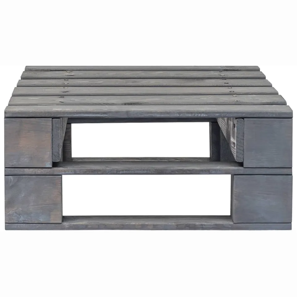 vidaXL Tuinhocker pallet hout grijs, foto 3