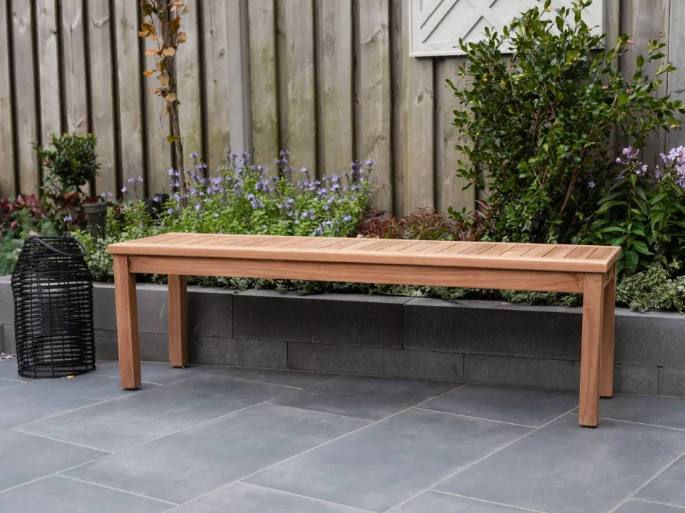 Bellagio tuinmeubelen Sunyard Manchester picknickbank 150x42x45cm bruin, foto 3