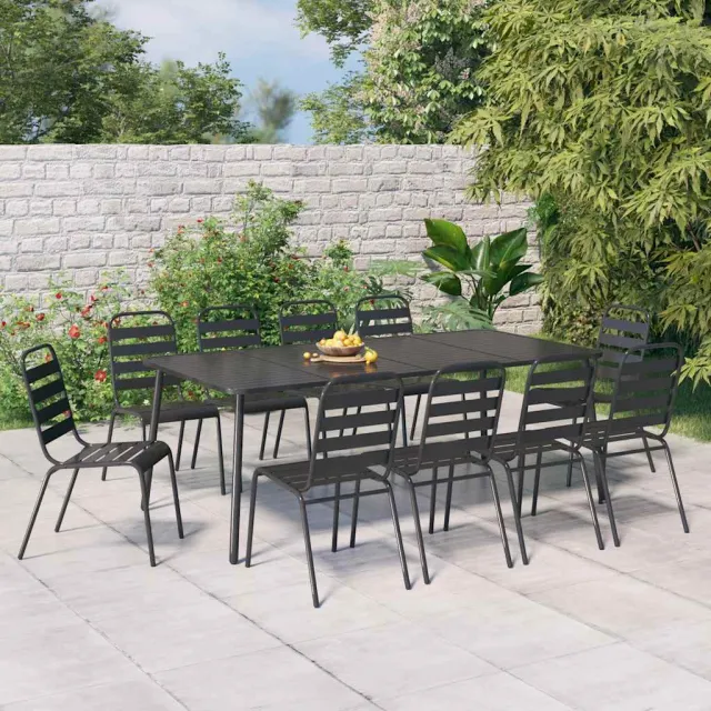 vidaXL 11-delige Tuinset staal antracietkleurig, foto 2