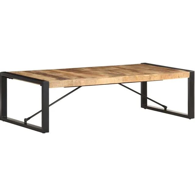 vidaXL Salontafel 140x70x40 cm ruw mangohout Bruin