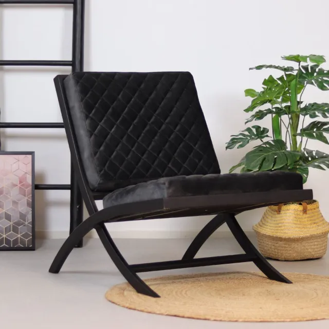 Bronx71 Design fauteuil Madrid velvet antraciet