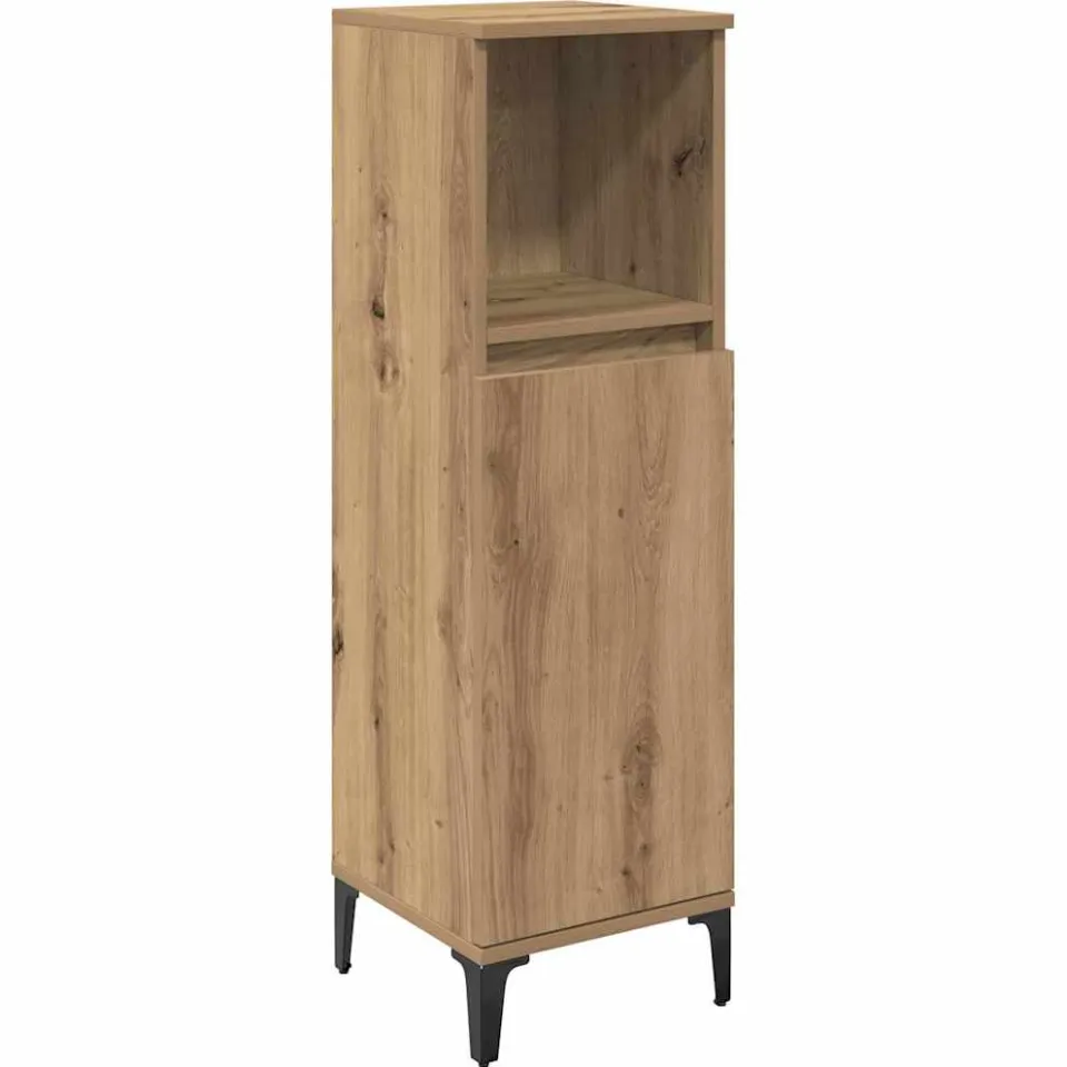 vidaXL Badkamermeubelset 3 st Artisan Eiken Bewerkt hout, foto 3