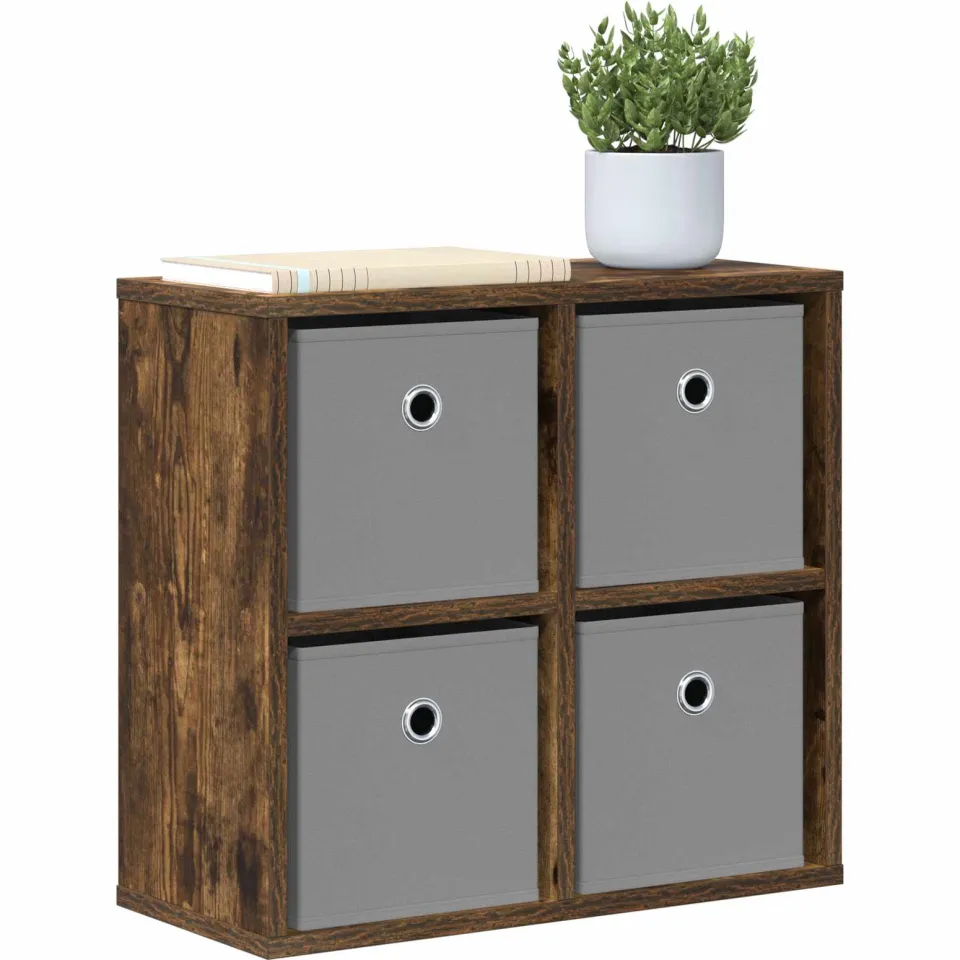 vidaXL Dressoir Gerookt eiken 49,5 x 22 x 47 cm Bruin