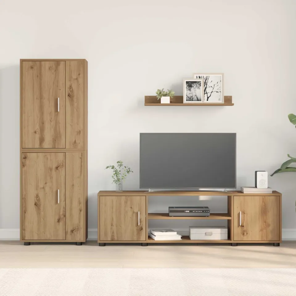 vidaXL Tv-meubelset 140 x 40 x 33 cm Artisan Eiken, foto 4