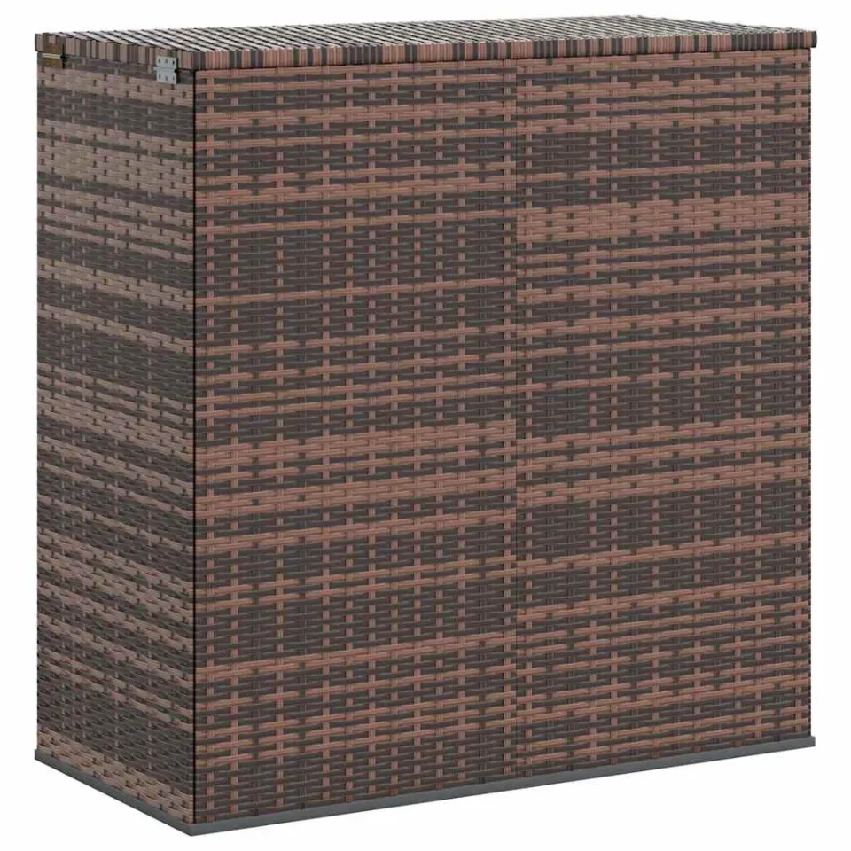 vidaXL Tuinbox 100x49x103,5 cm polyetheen rattan bruin, foto 3