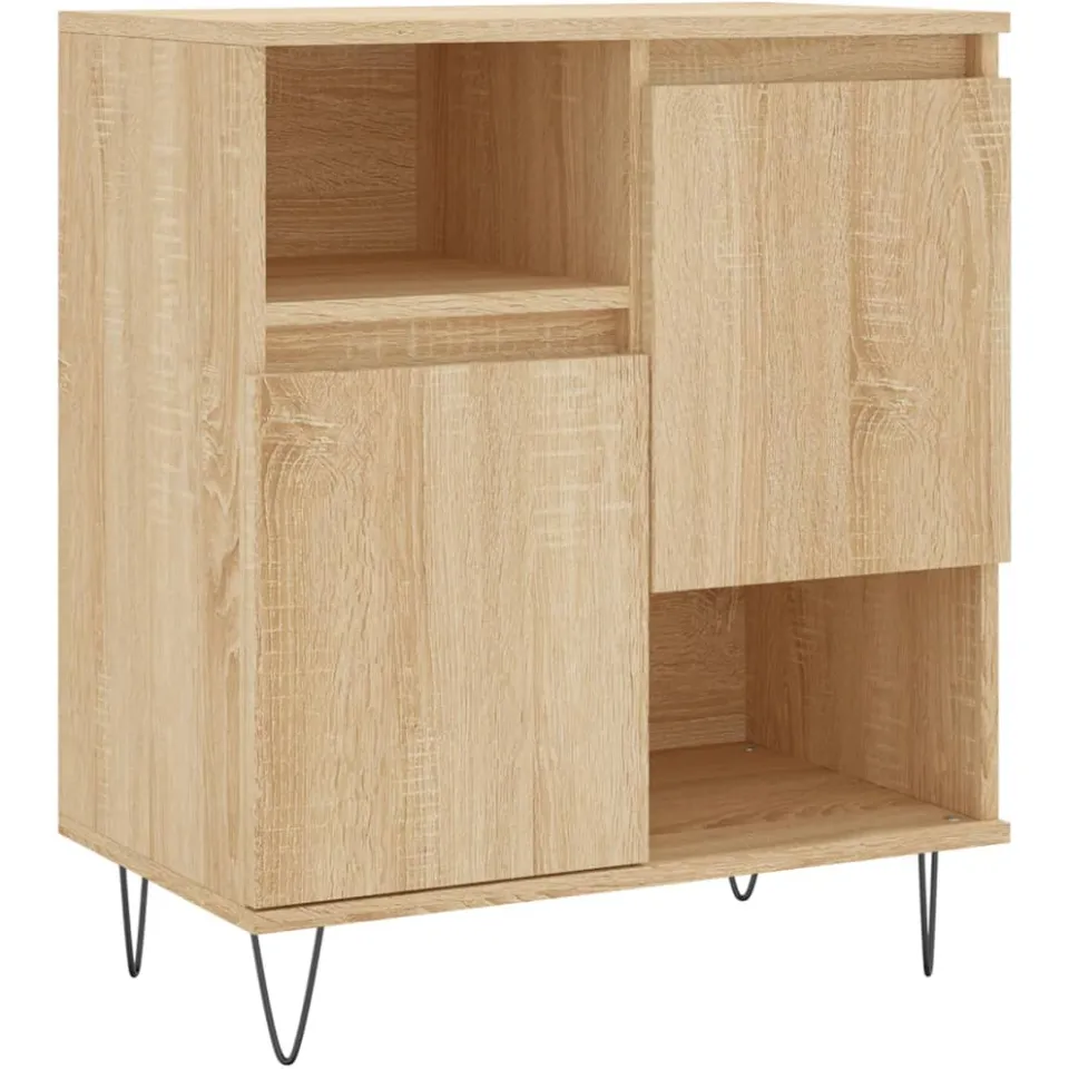 vidaXL Dressoirs 3 st bewerkt hout sonoma eiken, foto 4