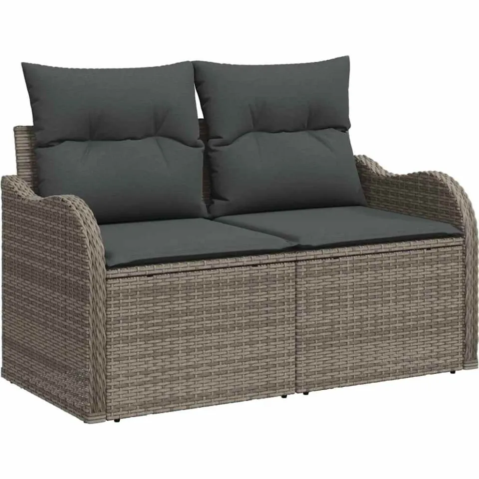 vidaXL Tuin Sofa Set 8 st Grijs [Synthetisch]: Poly Rattan, foto 4