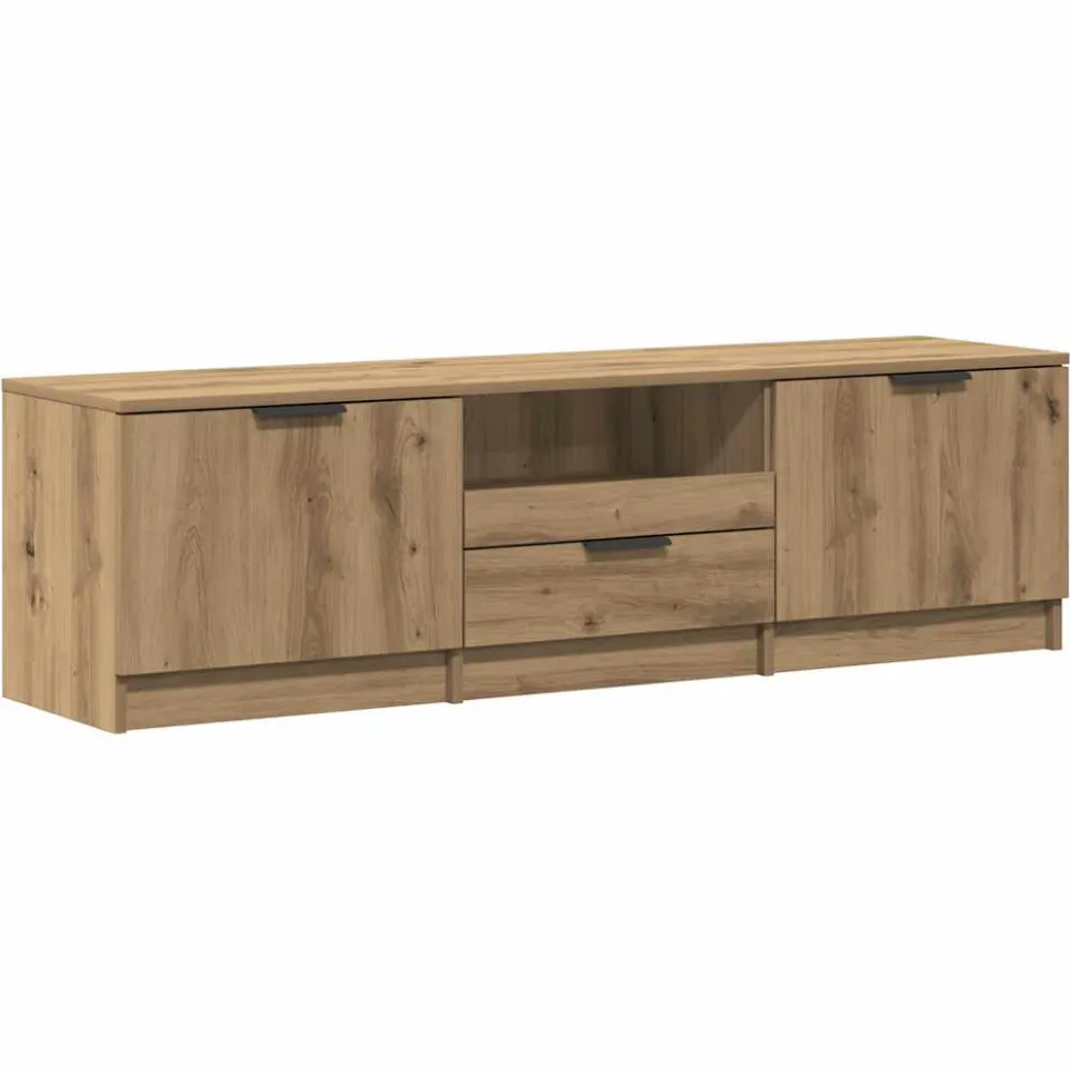 vidaXL Tv-meubel Artisan Eiken 140x35x40 cm Bewerkt Hout, foto 3
