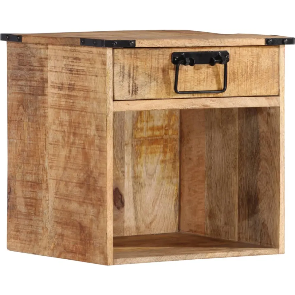 vidaXL Nachtkastje 40x30x37 cm massief mangohout bruin, foto 4