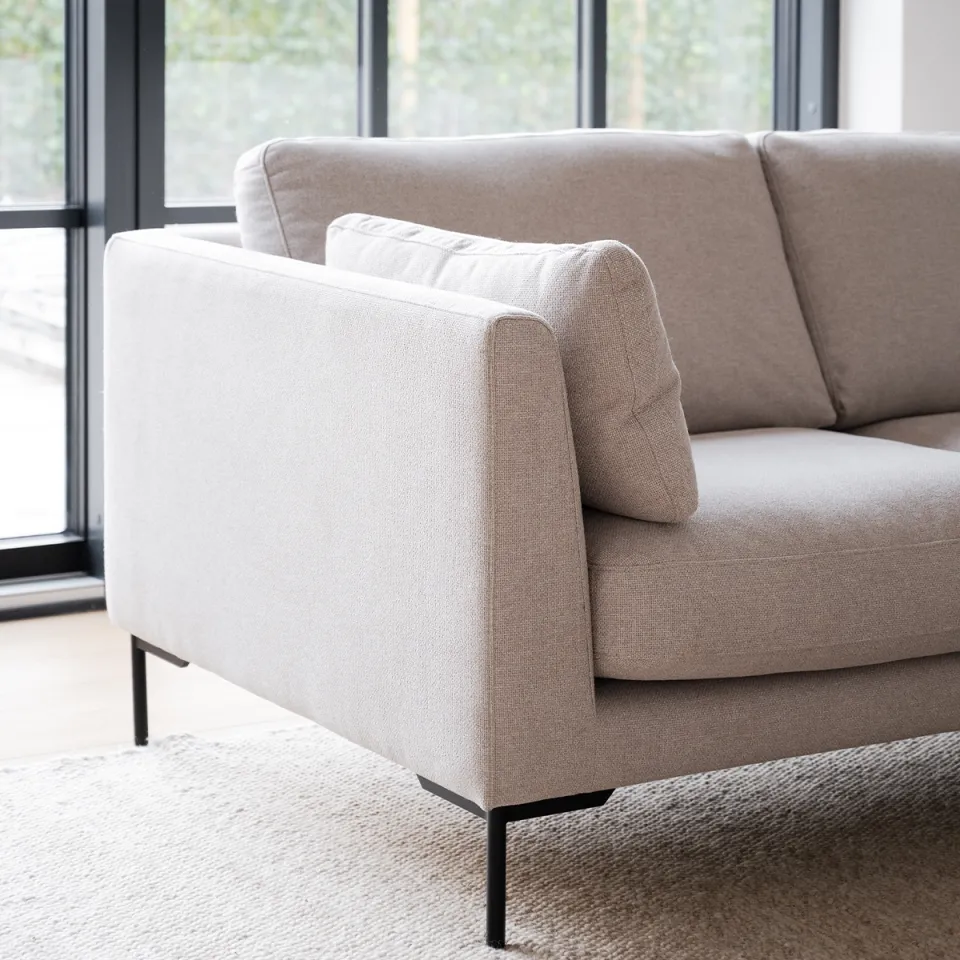 Rowico Home Corwin gestoffeerde hoekbank beige - rechts - 266 cm, foto 5