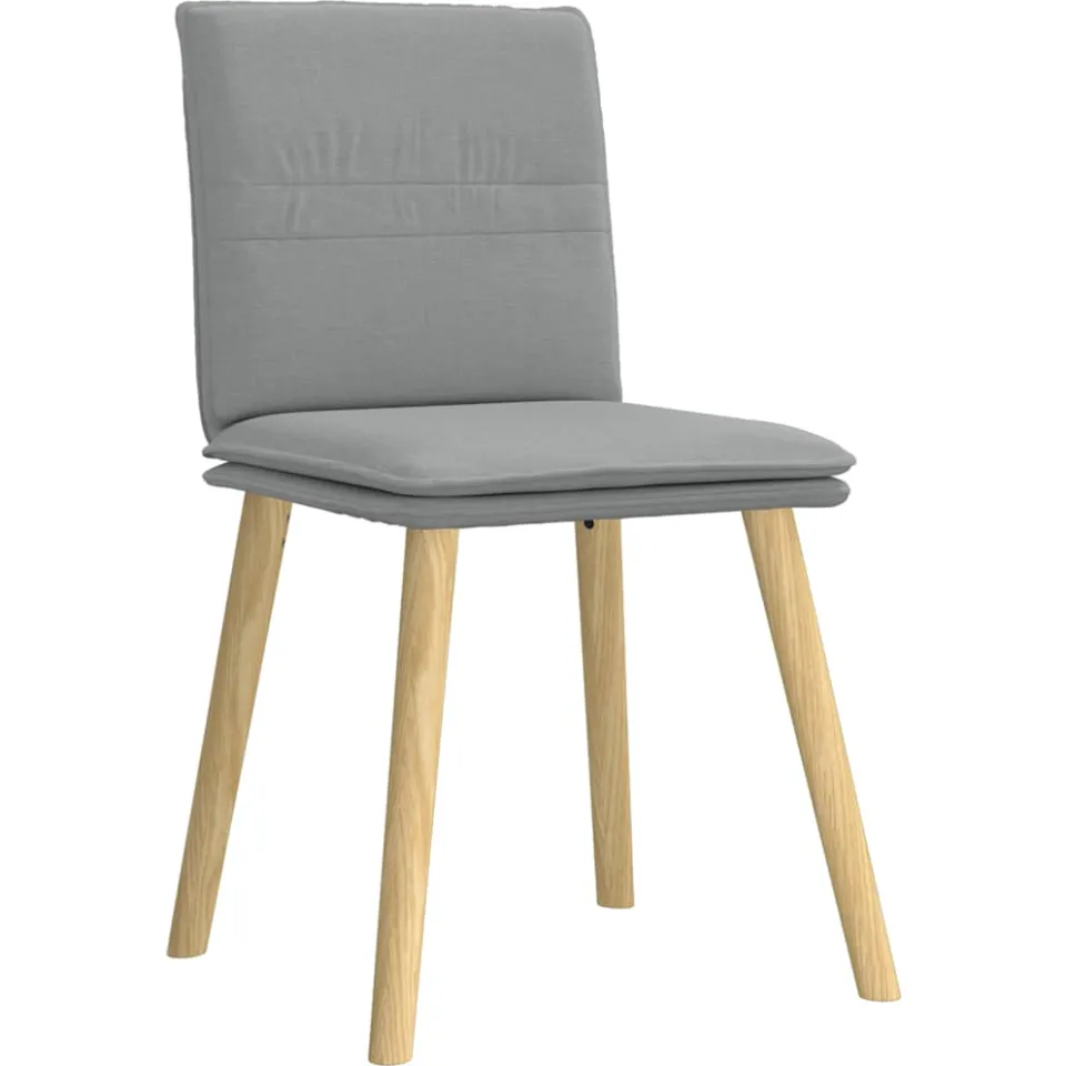 vidaXL Eetkamerstoelen 6 st stof lichtgrijs
