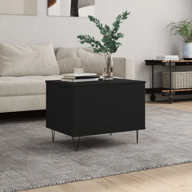 vidaXL Salontafel 60x44,5x45 cm bewerkt hout zwart, foto 2