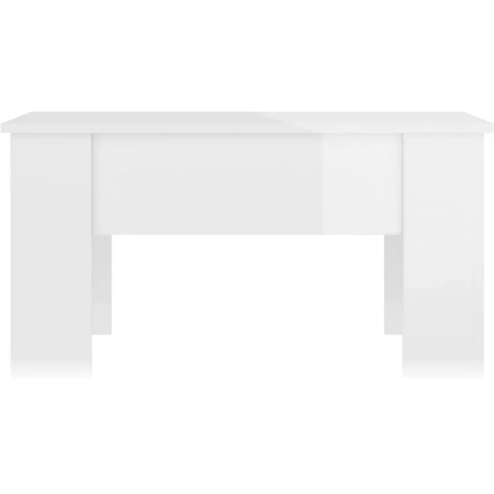 vidaXL Salontafel 79x49x41 cm bewerkt hout hoogglans wit