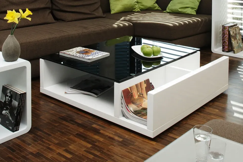 Salontafel Gemma zwart-wit, foto 3