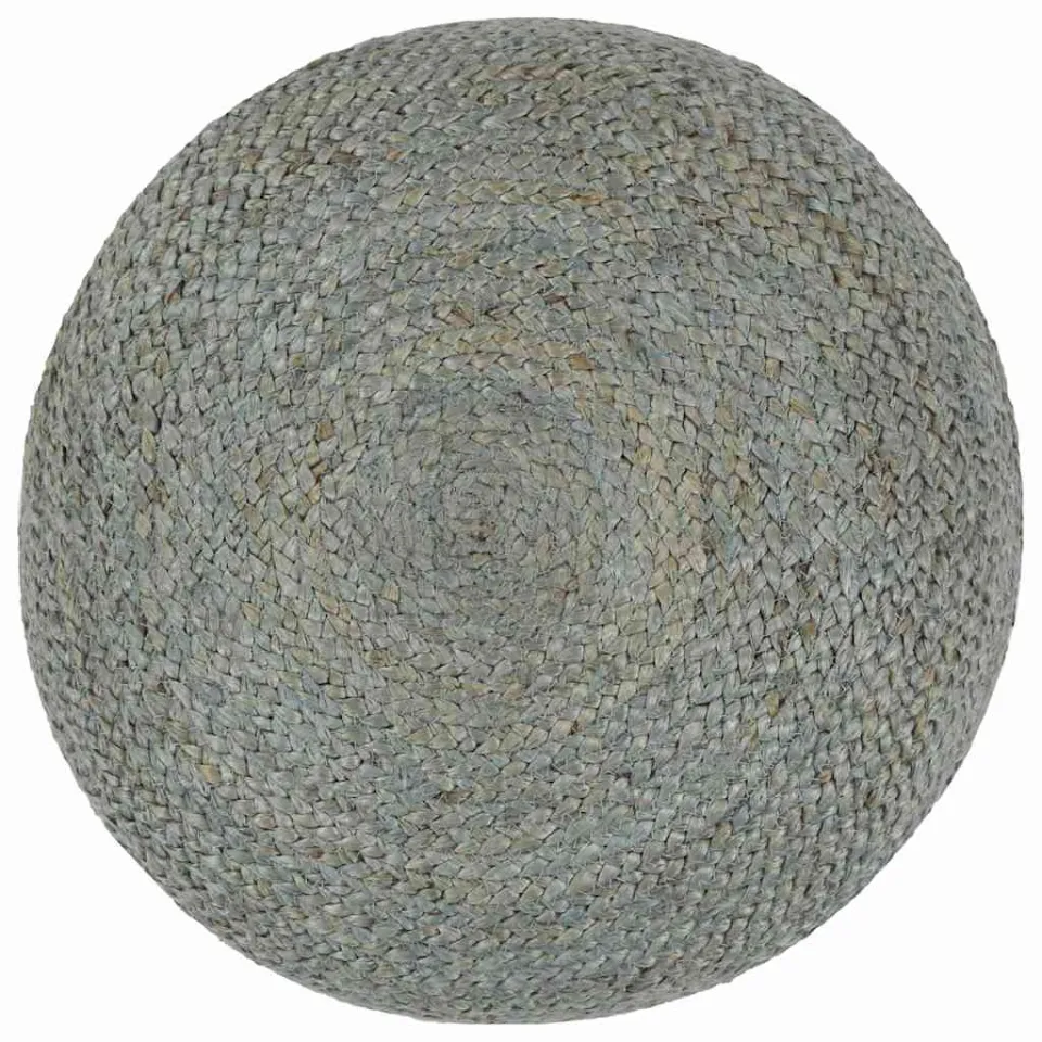 vidaXL Poef handgemaakt 45x30 cm jute olijfgroen, foto 2