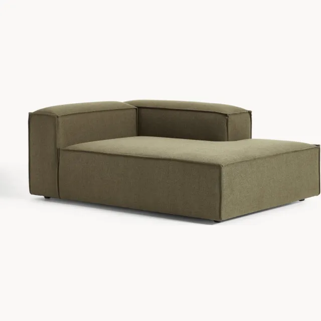 Westwing Collection Hoek chaise longue module Lennon groen