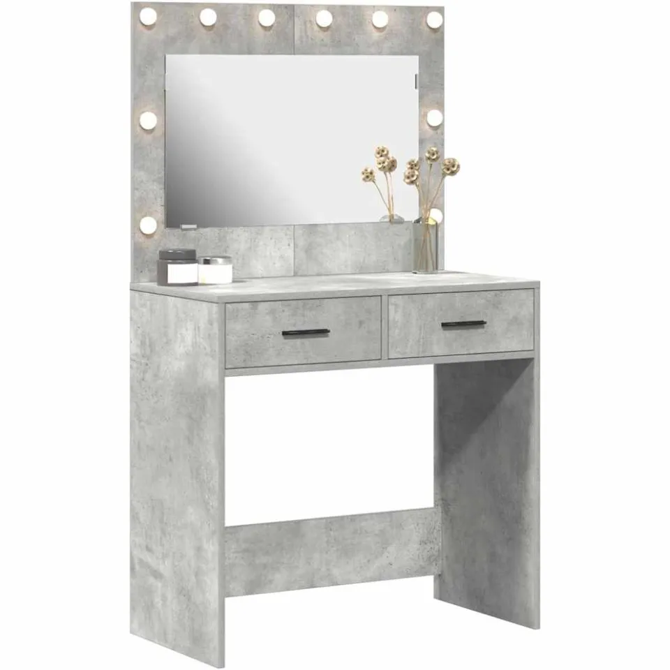 vidaXL Plafondtafel Beton Grijs 78,5 x 41 x 135 cm Bewerkt hout