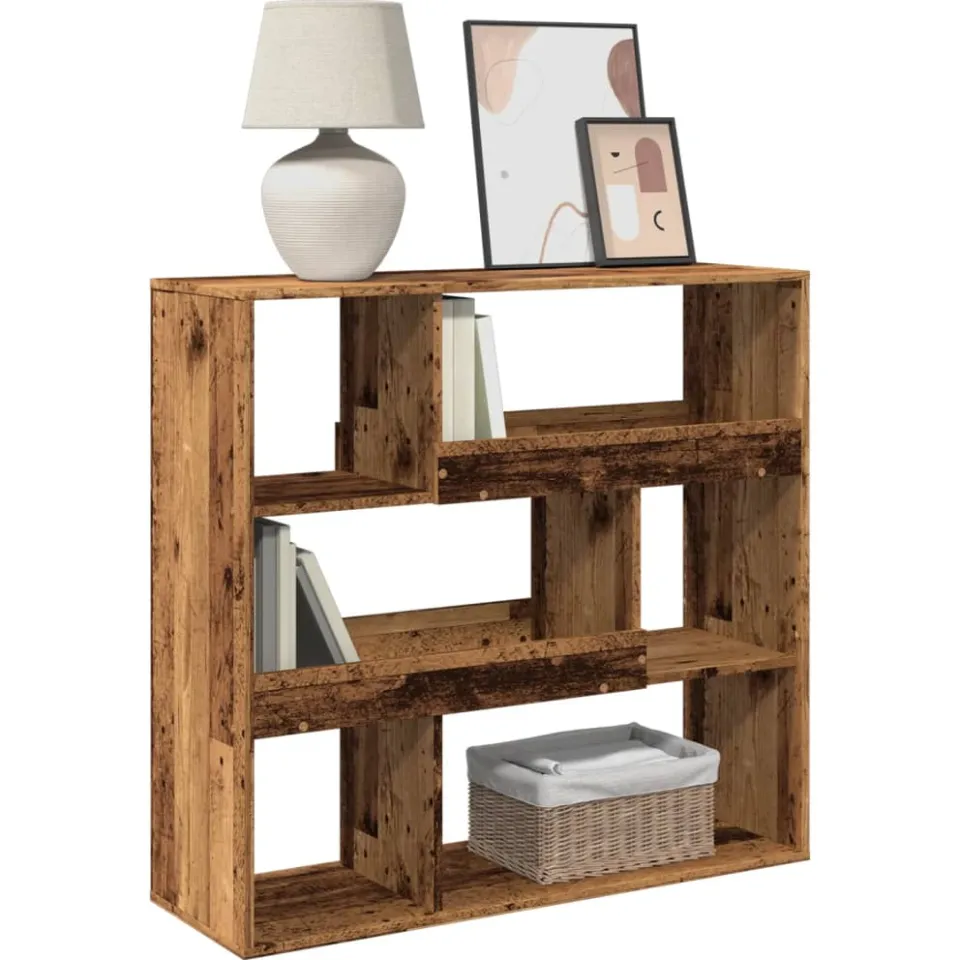 vidaXL Boekenkast / kamerscherm 100x33x94,5 cm oud houtkleurig bruin, foto 3