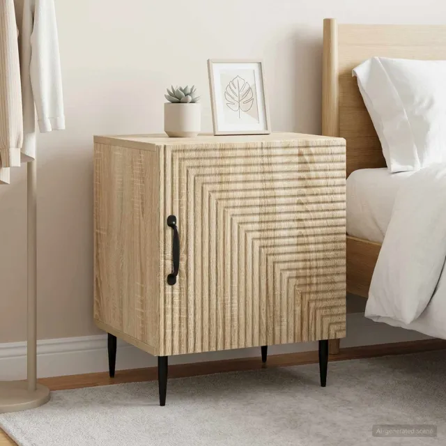 vidaXL Nachtkastje 2 st Sonoma Eiken 43 x 34,5 x 50 cm Bewerkt hout, foto 2