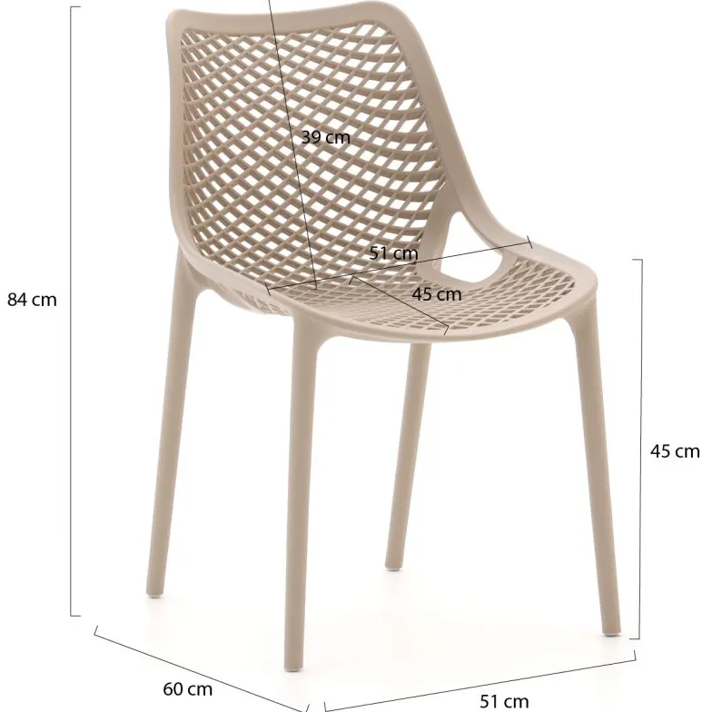 Forza Furniture Forza Ripi dining tuinstoel stapelbaar taupe, foto 2