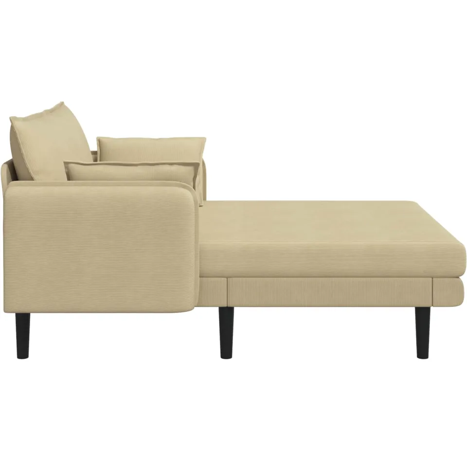 vidaXL Grote chaise longue Grijs groen Katoenen stof, foto 4