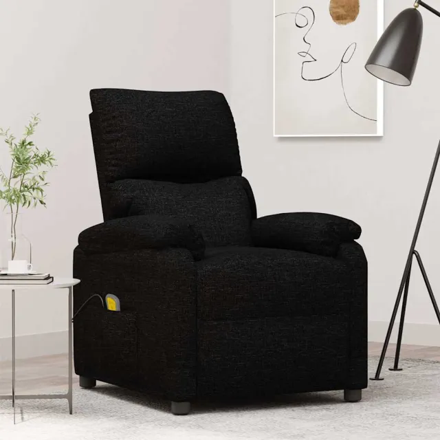 vidaXL Massagestoel stof zwart, foto 2
