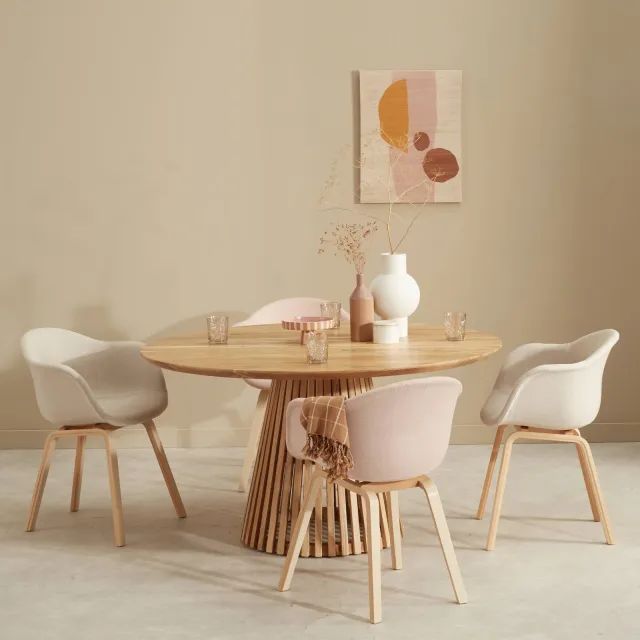 NOUS Living eetkamertafel Sansa (⌀140 cm) naturel, foto 2