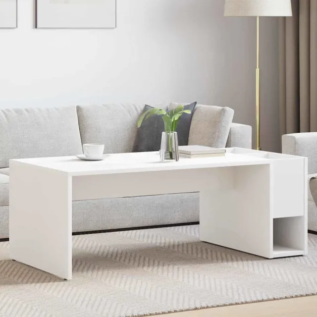vidaXL Salontafel Wit 101,5 x 50 x 37 cm Bewerkt hout, foto 2