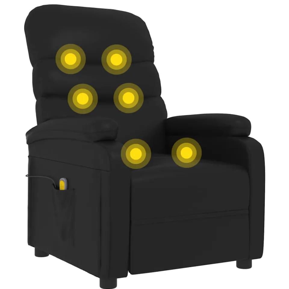 vidaXL Massagestoel kunstleer zwart, foto 3
