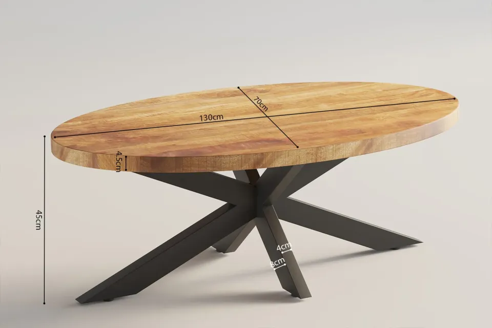 salontafel Otis ovaal bruin, foto 2