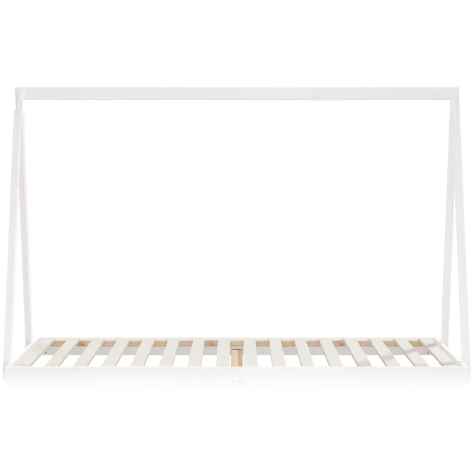 vidaXL Kinderbedframe 90x200 cm massief grenenhout wit