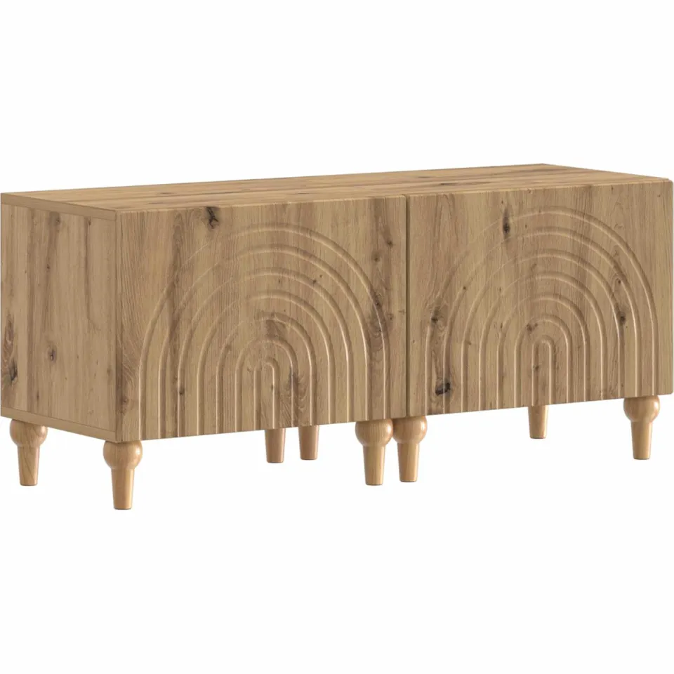 vidaXL 3-delige LED TV-kast Artisanaal eiken Bewerkt hout, foto 4
