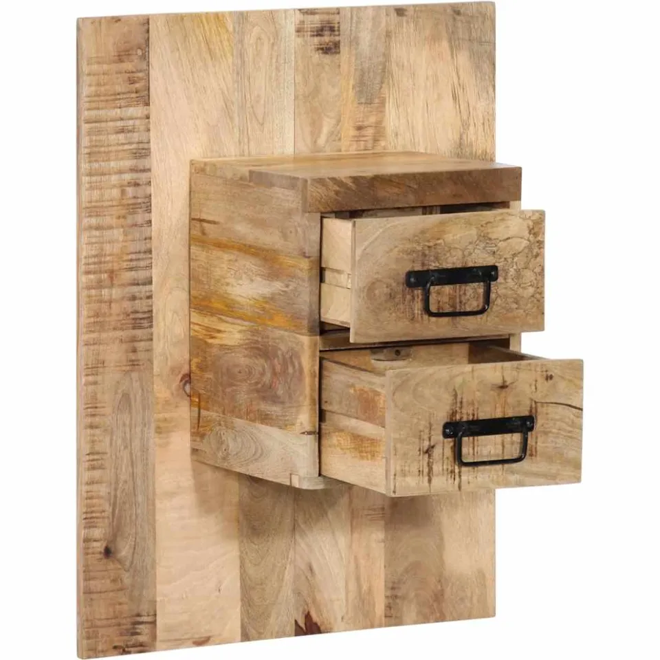vidaXL Nachtkastje 60x32x80 cm massief ruw mangohout bruin, foto 4