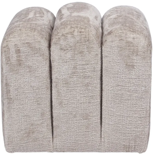 DÉJA Living Poef Lavia - Taupe - Stof - 45x45x40cm
