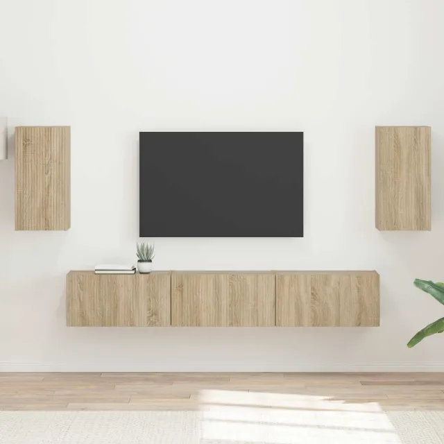 vidaXL Tv-meubelset 5 st Sonoma Eiken Bewerkt hout, foto 2