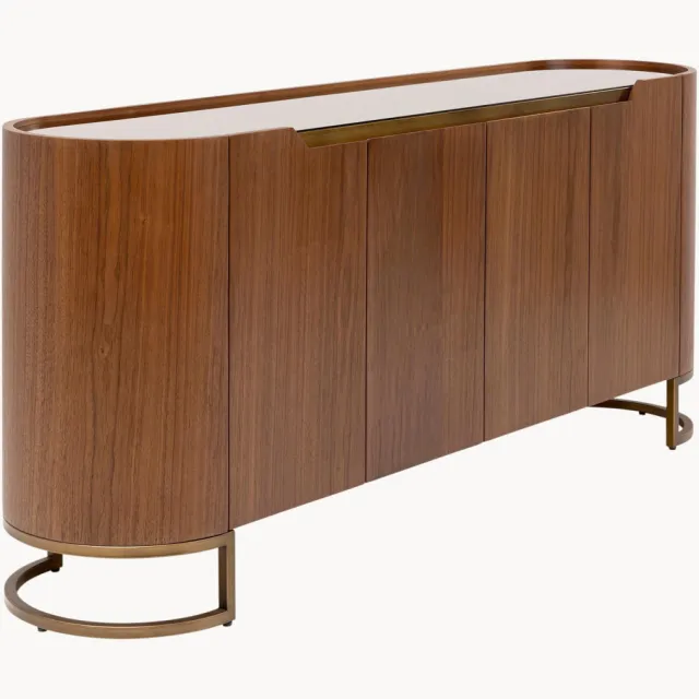 Kare Design Dressoir Giorgio van walnoothout Bruin