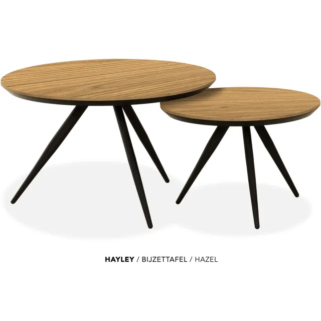 Maxfurn Set van 2 ronde salontafels met verjongde rand | kleur: Hazel