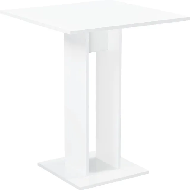 en.casa Design eettafel Lindesnes vierkant 65x65x78 cm wit hoogglans