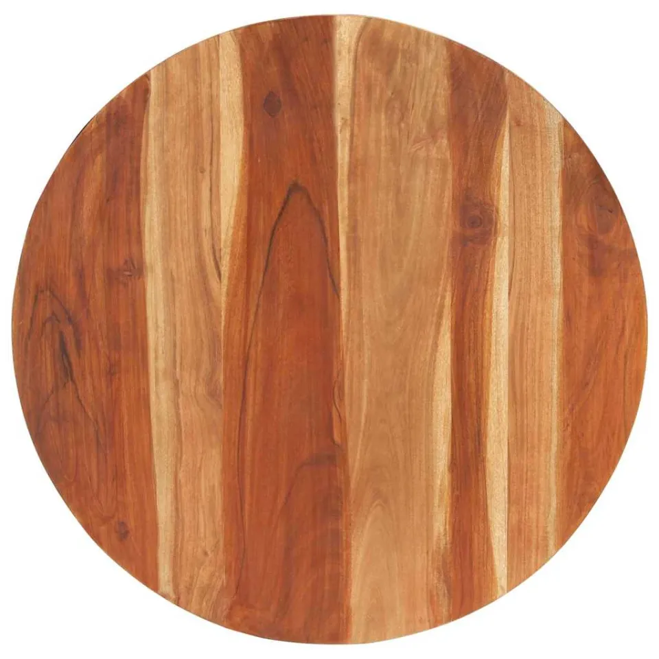 vidaXL Tafelblad rond 15-16 mm 80 cm massief acaciahout bruin, foto 2