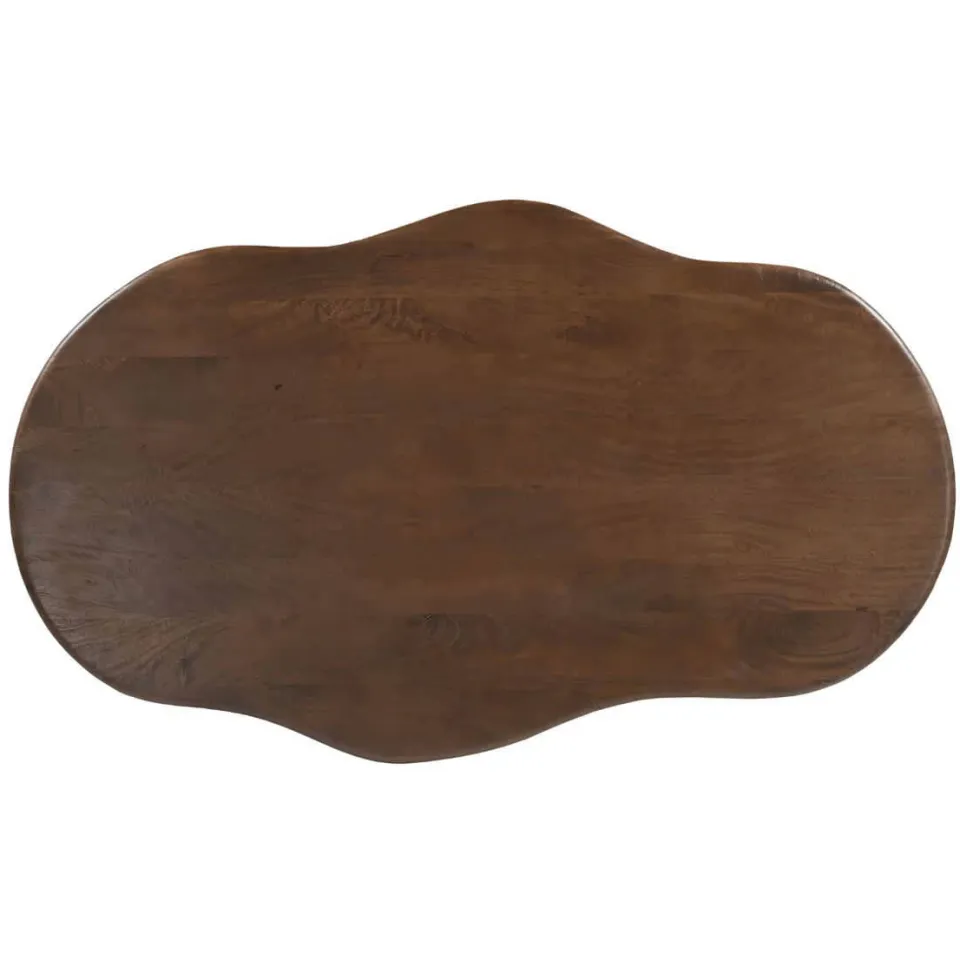 Giga Meubel Eettafel Tornio - Organisch Donkerbruin Hout - 240x110x76cm bruin, foto 4