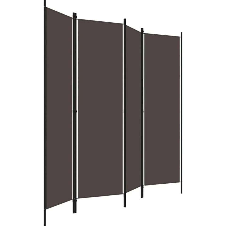 vidaXL Kamerscherm met 4 panelen 200x180 cm bruin, foto 2