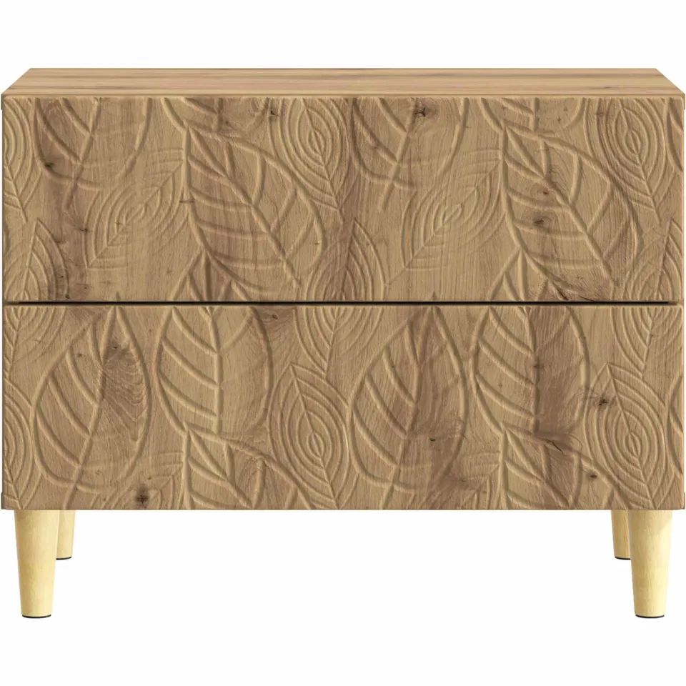 vidaXL Nachtkastje Artisanaal eiken 62 x 34,5 x 48 cm Bewerkt hout, foto 4