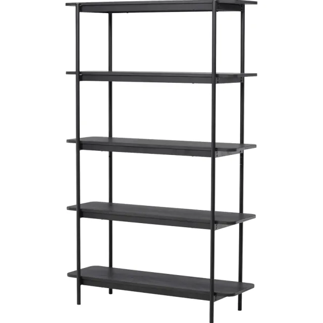 Nest living Werner houten boekenkast zwart - 120 x 190 cm