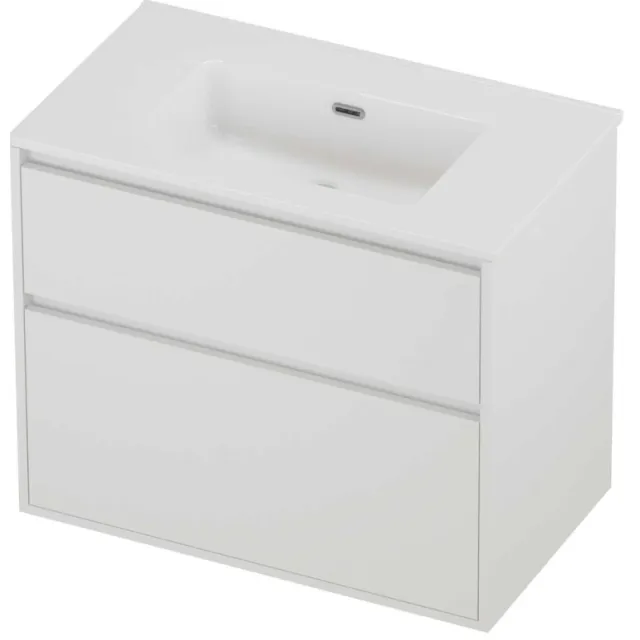 Proline Tribute Badmeubelset Porselein Elegant 80x46x67 cm Glans Wit Mat White Mat Wit