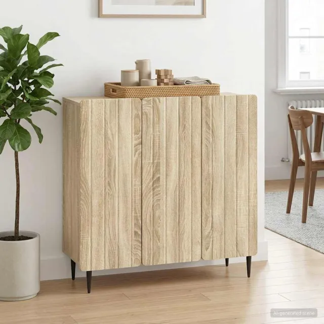 vidaXL Dressoir Sonoma Eiken 89 x 34,5 x 82 cm Bewerkt hout, foto 2