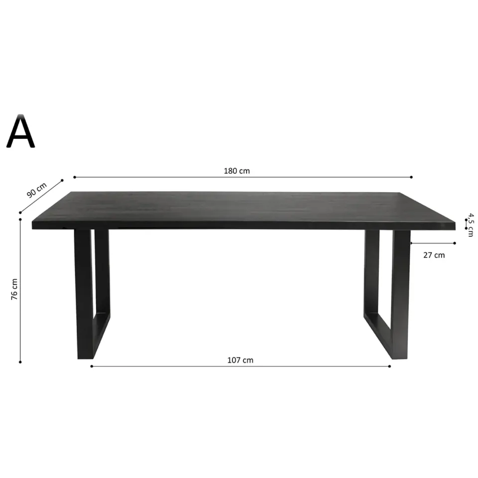 eettafel Nena zwart, foto 3