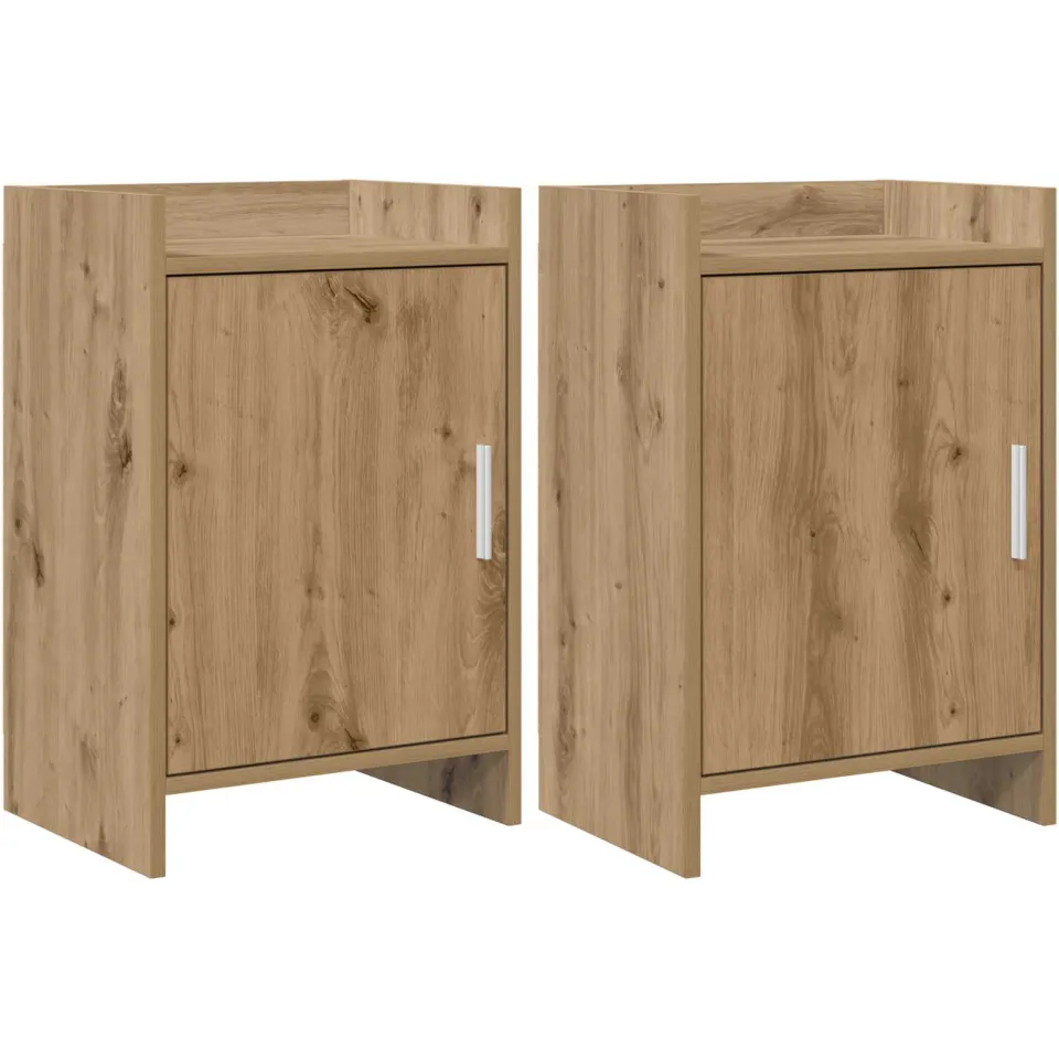 vidaXL Nachtkastjes 2 st Artisanaal eiken 40 x 30 x 60 cm Bewerkt hout, foto 3