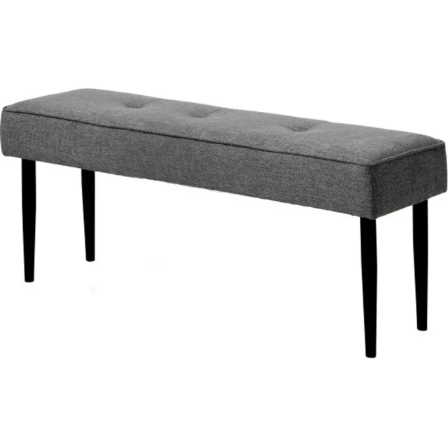 Meubelplaats Eetkamerbank Anzac - Brego 10 grijs - 140x36x48 cm - stof - metalen onderstel