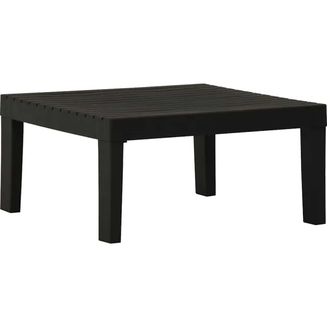 vidaXL 4-delige Loungeset met kussens kunststof grijs, foto 3